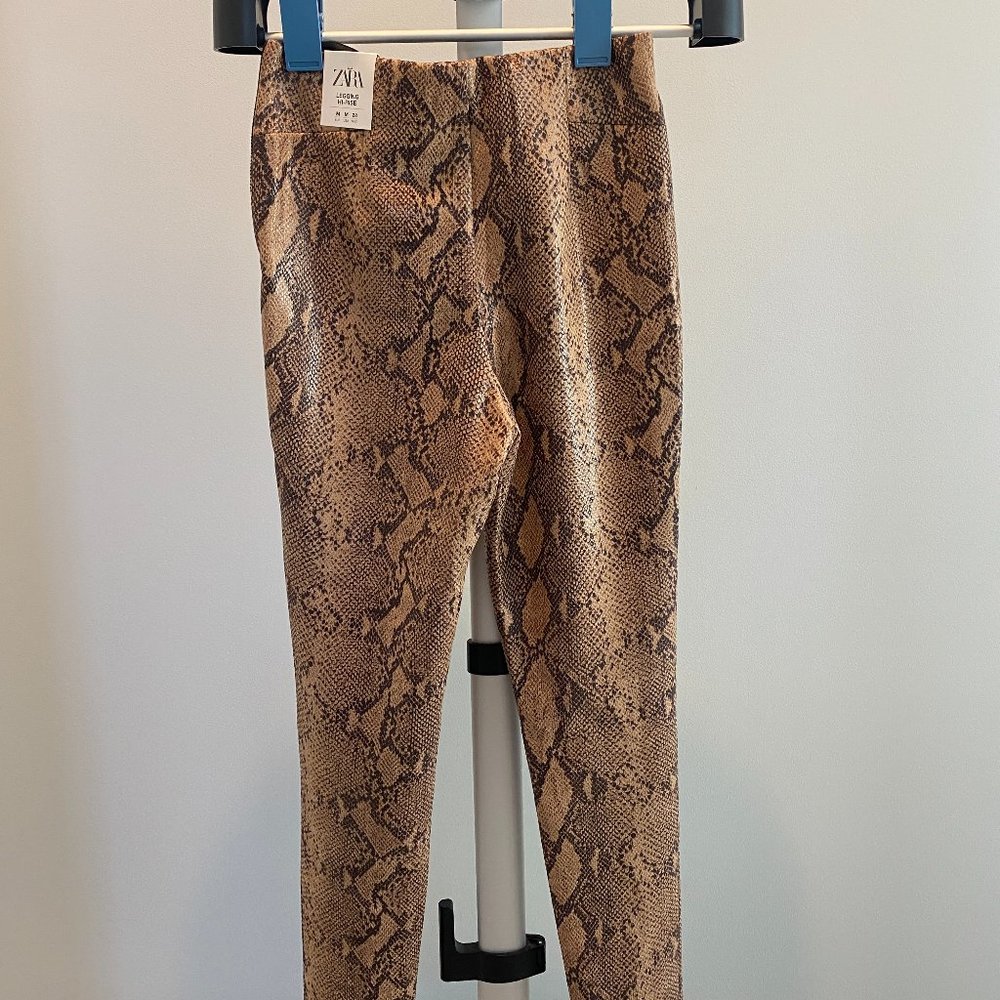 Zara Legging Hi-Rise Snakeskin Print NWT